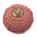 Amazing Large Pink Ruffled Petit Point Pin Cushion