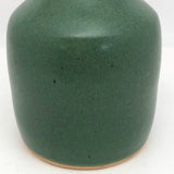 Art Pottery Vase with Long Neck and Beautiful Satin Green Glaze