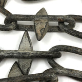 Great Looking Old Steel Spike Chain, 86 Inches