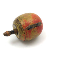 Wonderful Antique Treen Apple Shaped Winding Cloth Measuring Tape