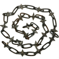Great Looking Old Steel Spike Chain, 86 Inches