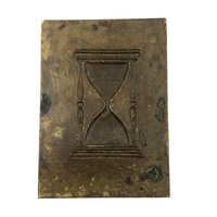 Iconic Old Solid Brass Hourglass Printing Block