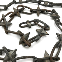 Great Looking Old Steel Spike Chain, 86 Inches