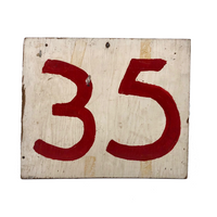 Double Sided Numbers 35 + 60 Hand-painted Sign