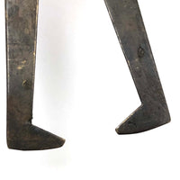 SOLD Antique Handmade Brass 6 Inch Machinist Calipers with Tiny Feet and Great Patina