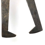 SOLD Antique Handmade Brass 6 Inch Machinist Calipers with Tiny Feet and Great Patina