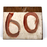 Double Sided Numbers 35 + 60 Hand-painted Sign