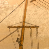 Old Oil on Cardboard Painting of Single Funnel Steam Ship