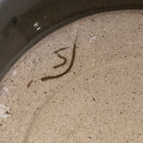 Round Studio Pottery Bowl, Vase or Planter, Cream with Large Blue Spots