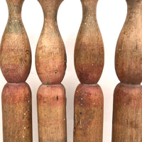 Beautifully Shaped and Aged Tall Antique French Skittles with Two Balls