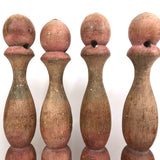 Beautifully Shaped and Aged Tall Antique French Skittles with Two Balls