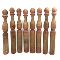 Beautifully Shaped and Aged Tall Antique French Skittles with Two Balls