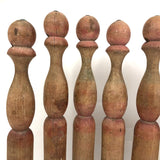 Beautifully Shaped and Aged Tall Antique French Skittles with Two Balls