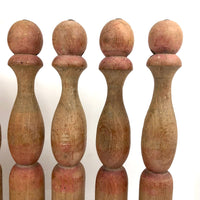 Beautifully Shaped and Aged Tall Antique French Skittles with Two Balls