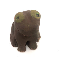 Happy Hand-sculpted Clay Frog