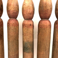 Beautifully Shaped and Aged Tall Antique French Skittles with Two Balls