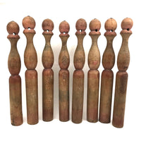 Beautifully Shaped and Aged Tall Antique French Skittles with Two Balls