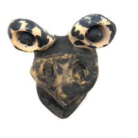 Curious Hand-built Clay Frog (or Mickey?) Head