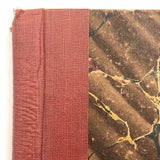 Rare BLANK Antique Notebook with Hand-marbled Paper Covers