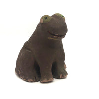 Happy Hand-sculpted Clay Frog