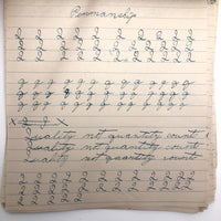 Richard Thurston's 1929 Penmanship Practice