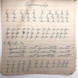 Richard Thurston's 1929 Penmanship Practice