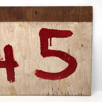 Double Sided Numbers 45 + 50 Hand-painted Sign
