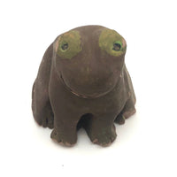 Happy Hand-sculpted Clay Frog