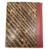 Rare BLANK Antique Notebook with Hand-marbled Paper Covers