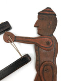 Wonderful Antique Folk Art Squeeze Toy Acrobat