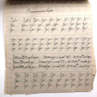 Richard Thurston's 1929 Penmanship Practice