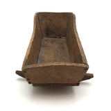 Old Handmade Wooden Doll Cradle, Signed EL