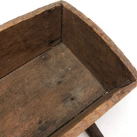 Old Handmade Wooden Doll Cradle, Signed EL