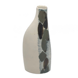 Elegant Porcelain Vase with Hand-painted Double-Sided Abstract Design