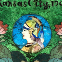 Kansas City 1906 Priests of Pallas Masked Ball Souvenir Cloisonne Plate / Plaque