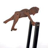 Wonderful Antique Folk Art Squeeze Toy Acrobat