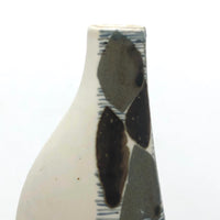 Elegant Porcelain Vase with Hand-painted Double-Sided Abstract Design