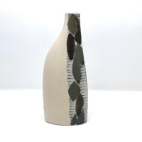 Elegant Porcelain Vase with Hand-painted Double-Sided Abstract Design