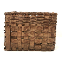 Beautifully Aged Nearly Square Native American Woven Splint Basket