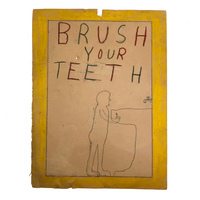 Brush Your Teeth! Late 1920s School Drawing by Richard Page Thurston