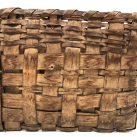 Beautifully Aged Nearly Square Native American Woven Splint Basket