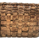 Beautifully Aged Nearly Square Native American Woven Splint Basket