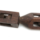 Beautiful Old Interlocking Balls in Cage Carved Walnut Whimsy