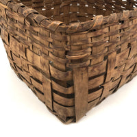 Beautifully Aged Nearly Square Native American Woven Splint Basket