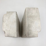His and Her Nude Plaster and Cement Bookends Signed Scher 1993