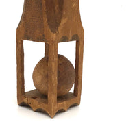 Lovely Old Ball in Cage Whimsy Rattle with Fancy Underside
