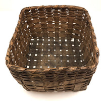 Beautifully Aged Nearly Square Native American Woven Splint Basket