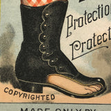Solar Tip Shoes Antique Victorian Tradecard, c 1881