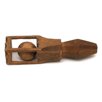 Lovely Old Ball in Cage Whimsy Rattle with Fancy Underside