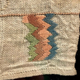 Sweet, Small Antique Alphabet Sampler with Flamestitch Practice